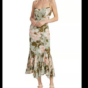 Reformation Floral Midi Aiko Dress Fuana Size 12